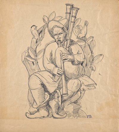 Suonatore di cornamusa da Franz Barwig d. Ä.
