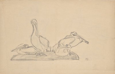 Bozzetto per un gruppo di pellicani da Franz Barwig d. Ä.