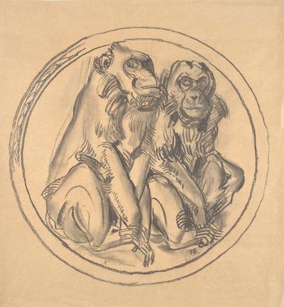 Bozzetto per il rilievo nella casa delle scimmie del giardino zoologico di Schönbrunn da Franz Barwig d. Ä.