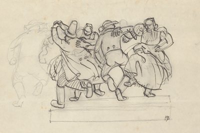 Studio per un rilievo con contadini danzanti da Franz Barwig d. Ä.