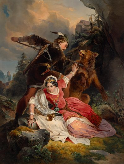 Duca Ernesto il Ferro salva Cimburgis di Masovia da Franz Dobiaschofsky