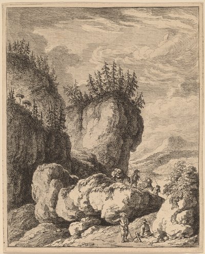 La strada che attraversa il Monte Praco, da Ricci a Genova da Franz Edmund Weirotter