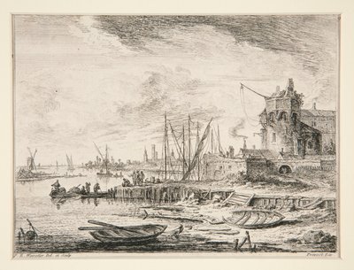 Vista di un porto #9 da Franz Edmund Weirotter
