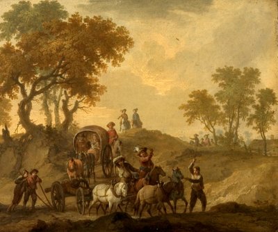 Paesaggio con carro bagagli da Franz Ferg