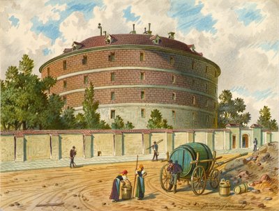 Il vecchio manicomio a Vienna (Narrenturm), chiamato "Kaiser Joseph-Gugelhupf" da Franz Gerasch