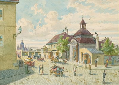 La linea di Matzleinsdorf a Vienna (angolo Margarethengürtel e piazza Matzleinsdorfer) da Franz Gerasch