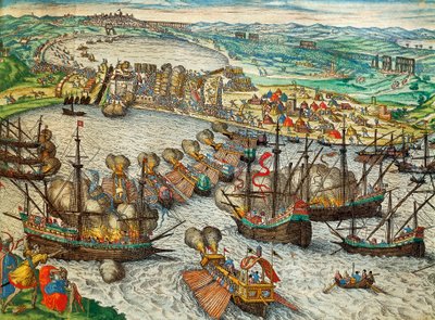 Cattura di La Goulette e Tunisi da parte di Carlo V da Franz Hogenberg