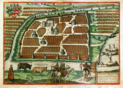 Mappa di Mosca da Franz Hogenberg