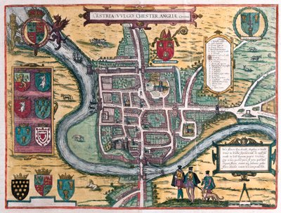 Chester - Gran Bretagna (incisione) da Franz Hogenberg