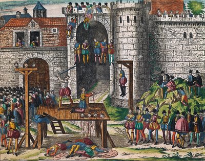 Esecuzione dei cospiratori di Amboise, 25 marzo da Franz Hogenberg
