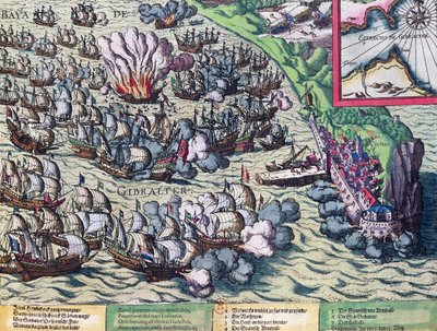 Combattimento al Largo di Gibilterra, stampato il 25 maggio 1607 da Franz Hogenberg