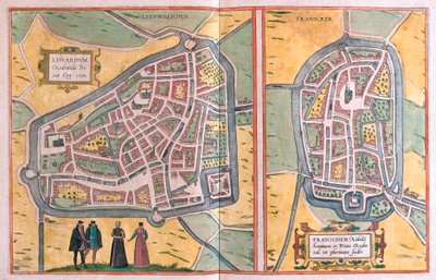 Franeker, Paesi Bassi (incisione) da Franz Hogenberg