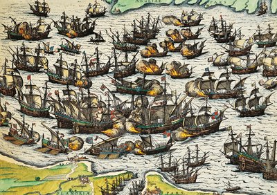 Armada invincibile, incisione di Franz Hogenberg da Franz Hogenberg