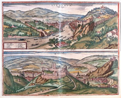Lione - Vienne, Francia (incisione) da Franz Hogenberg