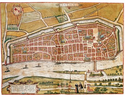 Mappa di Brema da Franz Hogenberg