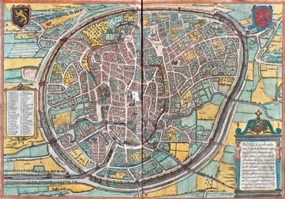Mappa di Bruxelles, Belgio da Franz Hogenberg