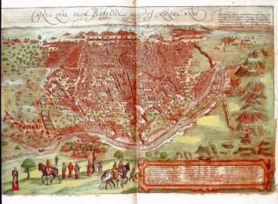 Mappa del Cairo da Franz Hogenberg