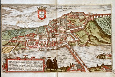 Mappa di Coimbra (incisione) da Franz Hogenberg
