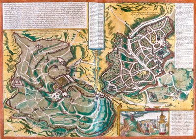 Mappa di Gerusalemme (Hierosolymorum), Israele da Franz Hogenberg
