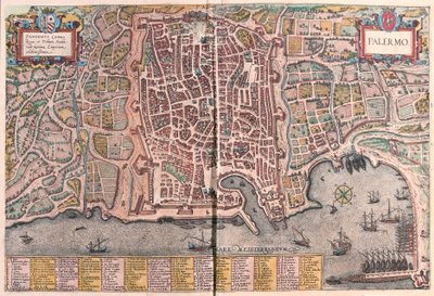 Palermo, Italia (incisione) da Franz Hogenberg