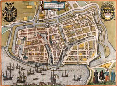 Piano di Emden, Germania da Franz Hogenberg