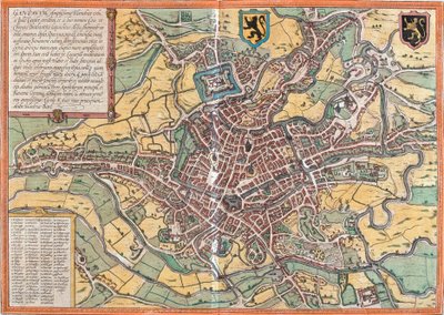 Piano di Gand (Gandauum), Belgio da Franz Hogenberg