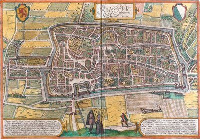 Piano di Maastricht (Traiectum), Paesi Bassi da Franz Hogenberg