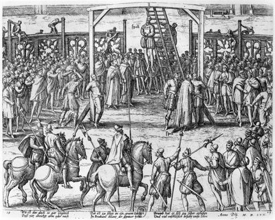 Scene di impiccagione nelle Fiandre, 1570 da Franz Hogenberg