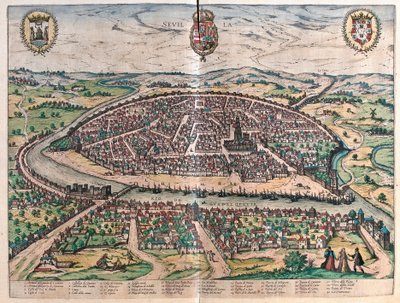 Siviglia, Spagna (incisione) da Franz Hogenberg