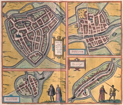 Sneek, Dokkum, Sloten, Ijlst, Paesi Bassi da Franz Hogenberg