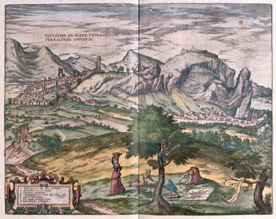 Terracina, Italia (incisione) da Franz Hogenberg