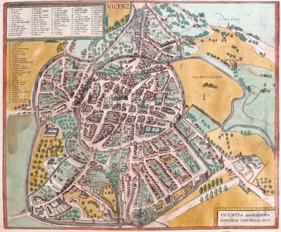 Vicenza, Italia (incisione) da Franz Hogenberg