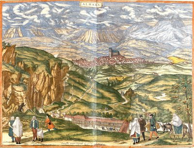 Veduta di Alhama de Granada (Alhama), Spagna da Franz Hogenberg