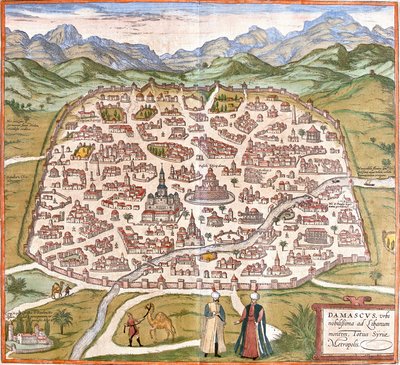 Veduta di Damasco, Siria da Franz Hogenberg