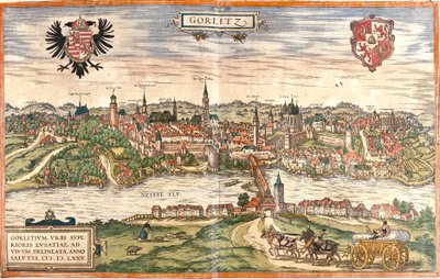 Veduta di Görlitz (Görlitium), Germania da Franz Hogenberg