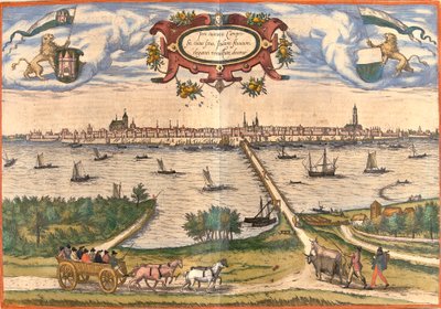 Vista di Kampen, Paesi Bassi da Franz Hogenberg