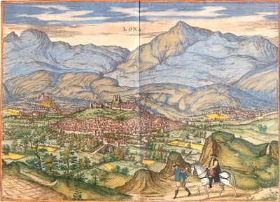 Vista di Loja, Spagna da Franz Hogenberg