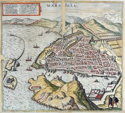 Veduta di Marsiglia nel XVI secolo, con l