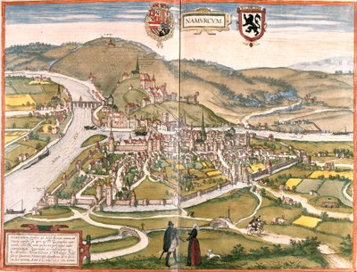 Veduta di Namur, Belgio da Franz Hogenberg