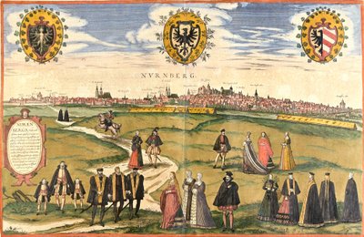 Veduta di Norimberga (Nürnberg), Germania da Franz Hogenberg