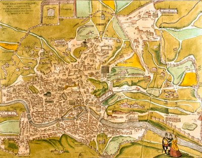 Veduta di Roma (Romae), Italia da Franz Hogenberg