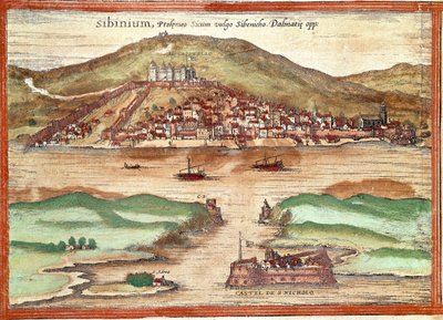 Veduta di Sebenico da Franz Hogenberg