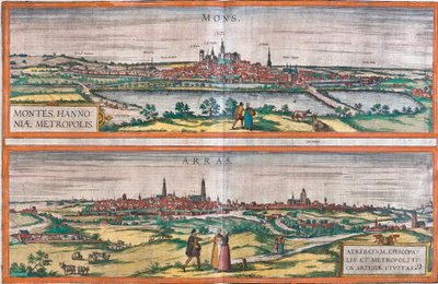 Vedute di Mons, Belgio e Arras, Francia da Franz Hogenberg