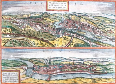 Vedute di Praga e Egra, Repubblica Ceca da Franz Hogenberg