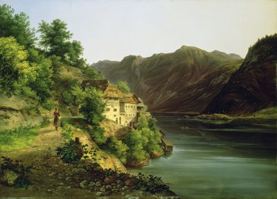 Il Lago di Hallstatt, 1824 da Franz II Steinfeld