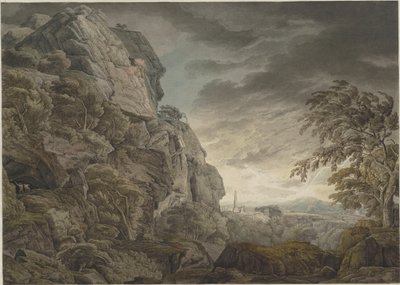 Paesaggio eroico nel temporale, c. 1790 da Franz Innocenz Josef Kobell