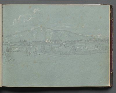 Album con vedute di Roma e dintorni, studi di paesaggio, pagina 10a: Paesaggio romano da Franz Johann Heinrich Nadorp