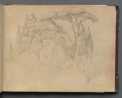 Album con Vedute di Roma e Dintorni, Studi di Paesaggio, pagina 29a: Studio di Paesaggio da Franz Johann Heinrich Nadorp