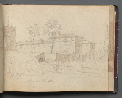 Album con vedute di Roma e dintorni, studi paesaggistici, pagina 38a: San Giovanni e Paolo da Franz Johann Heinrich Nadorp