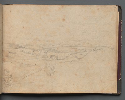Album con vedute di Roma e dintorni, studi di paesaggi, pagina 40a: Paesaggio romano da Franz Johann Heinrich Nadorp